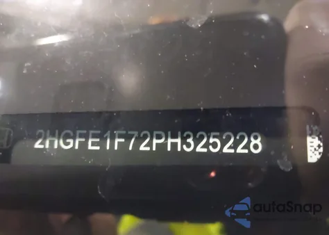 2023 Honda Civic Ex/Ex W/O Bsi из США, поврежденный, VIN 2HGFE1F72PH325228